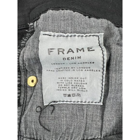 FRAME Le Skinny De Jeanne Womens Denim Black Skinny Jeans Size 26 - Picture 14 of 15
